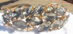 Gray (black Diamond) Navettes Bracelet Clamper