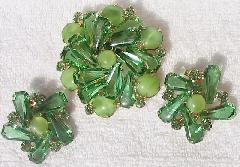 Green Pentagon Brooch