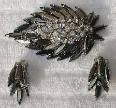 Hematite Navettes Brooch