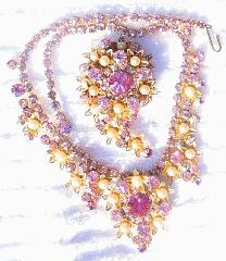 Pink Chatons Only Pearl Necklace