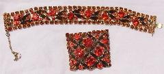 Orange Navettes Bracelet Flat Push In