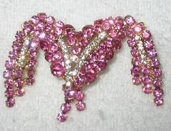 Pink Chatons Only Earrings Clip