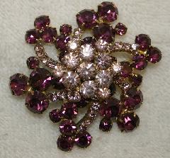 Purple (cardinal) Chatons Only Brooch