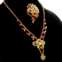 Fall Oval Multi-Color/Shaded Brooch