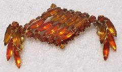 Topaz Navettes Brooch