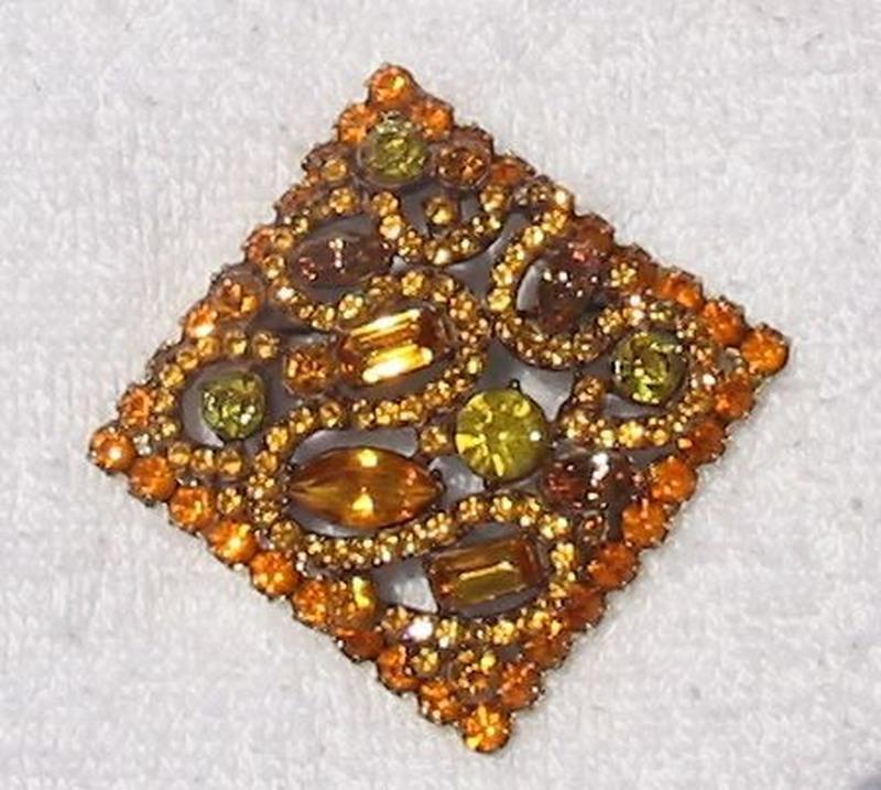 Front view of Topaz Baguettes Brooch