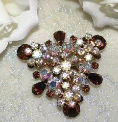Topaz Pear Brooch