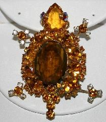 Topaz Pear Brooch