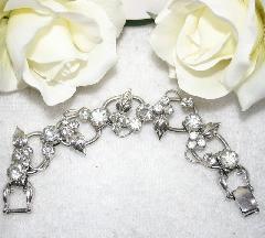 Clear Chatons Only Bracelet 5 Link