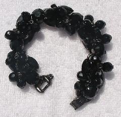 Black (jet) Navettes Bracelet 5 Link