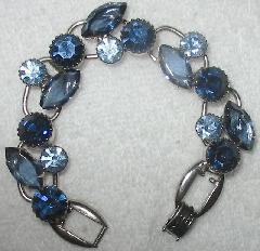 Blue Navettes Bracelet 5 Link