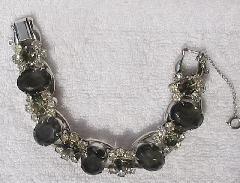Gray (black Diamond) Oval Bracelet 5 Link
