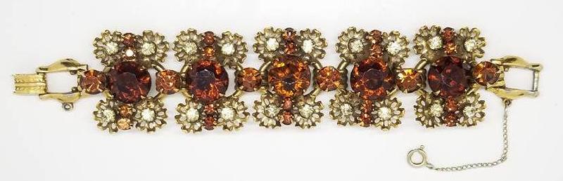 Front view of Topaz Chatons Only Bracelet 5 Link