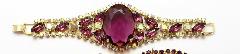 Purple (cardinal) Oval Bracelet Flat Fold Over