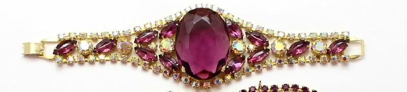 Front view of Purple (cardinal) Oval Bracelet Flat Fold Over