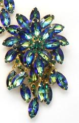 Green Navettes Multi-Color/Shaded Pin Pendant