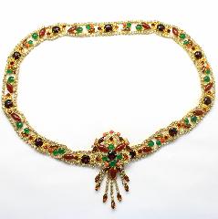Multiple Colors Cabochons Necklace