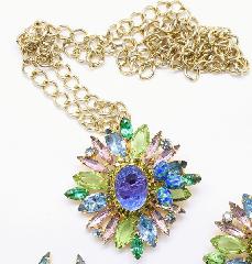 Pastel Cabochons Molded/Cut Necklace
