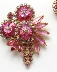 Pink Navettes Brooch