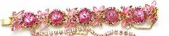 Pink Navettes Rivoli/Margarita Bracelet 5 Link