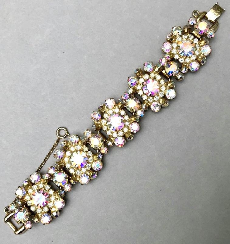 Front view of AB Chatons Only Bracelet 5 Link