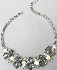 Gray (black Diamond) Pear Necklace