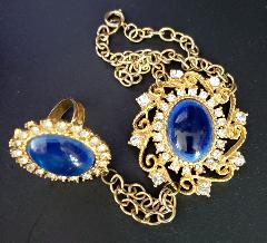 Blue Cabochons Bracelet Slave