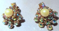 AB Chatons Only Pearl Earrings Clip
