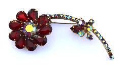 Red Pear Brooch