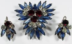 Patriotic Navettes Earrings Clip