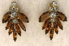 Topaz Navettes Earrings Clip
