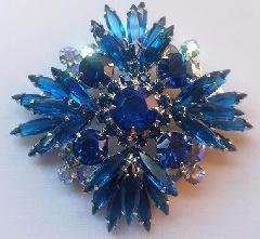 Blue Navettes Pin Pendant