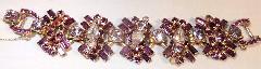 Purple (cardinal) Baguettes Bracelet 5 Link