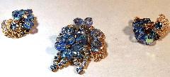 Blue Chatons Only Brooch