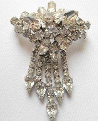 Clear Pear Brooch