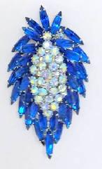 Blue Navettes Brooch