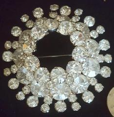 Clear Chatons Only Brooch