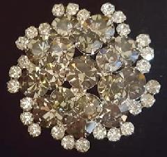Gray (black Diamond) Chatons Only Brooch