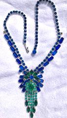 Blue Baguettes Necklace