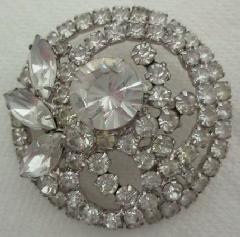 Clear Navettes Brooch