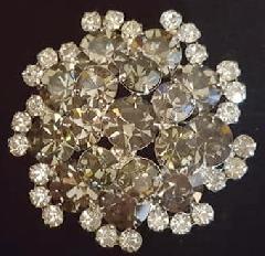 Gray (black Diamond) Chatons Only Brooch