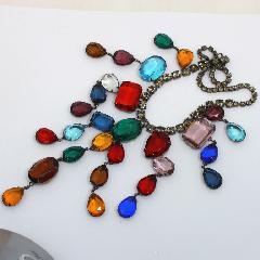 Multiple Colors Pear Necklace