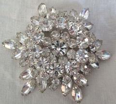 Clear Navettes Brooch