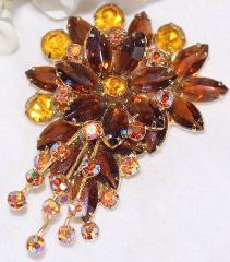 Topaz Navettes Brooch