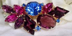 Multiple Colors Diamond Brooch