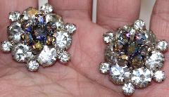 Clear Chatons Only Earrings Clip