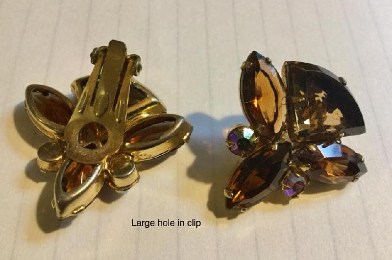 Front view of Topaz Pie Earrings Clip