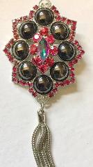 Hematite Cabochons Brooch