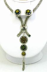 Black (jet) Cabochons Molded/Cut Necklace