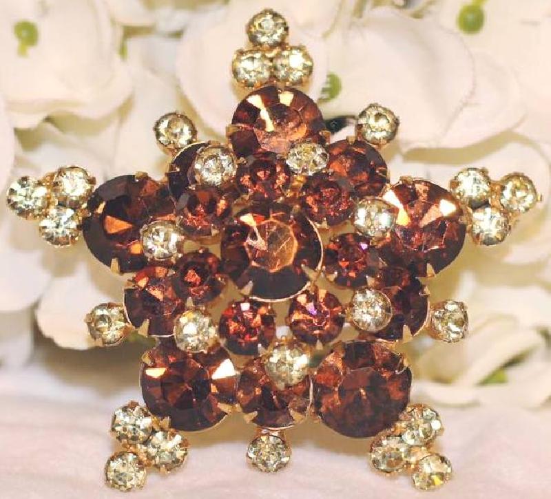 Front view of Topaz Chatons Only Brooch